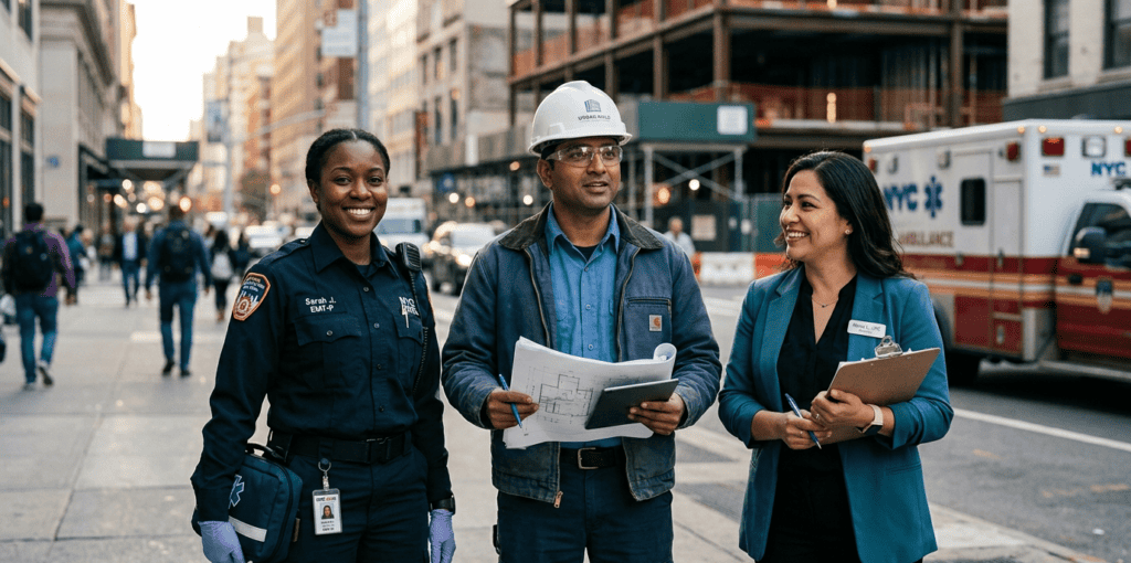 jobs that will survive AI automation 2026 professionals EMT construction supervisor counselor healthcare workers