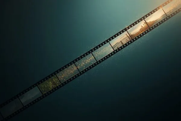 Best AI tools for video editing 2026 concept showing film strip transforming from raw footage into polished vibrant video, symbolizing how AI editing refines content