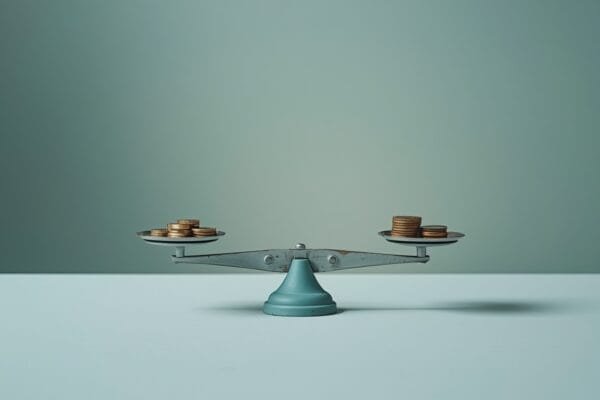 Hidden cost of Claude alternatives concept shown as a balance scale weighing coins, representing weighing the switching costs of GLM vs MiniMax against their token-price savings