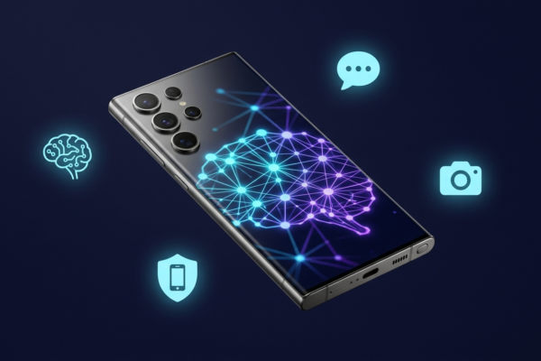 Samsung Galaxy S26 AI features 2026 showing the new Galaxy AI interface with Now Nudge and Gemini Agents