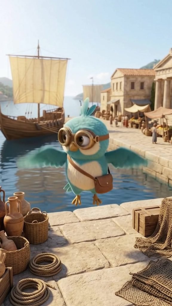 Veo 3.1 Lite: arriving at the ancient harbour