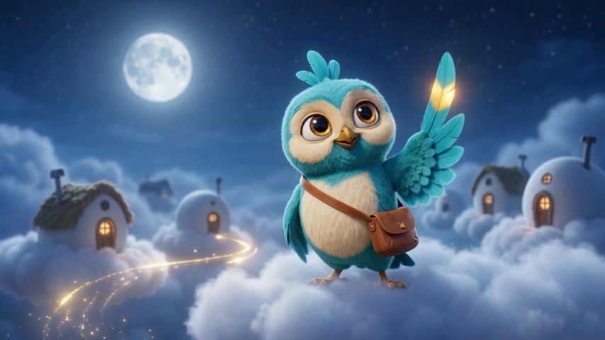 Wan 3.0 Reference to Video: the character at night in the cloud village